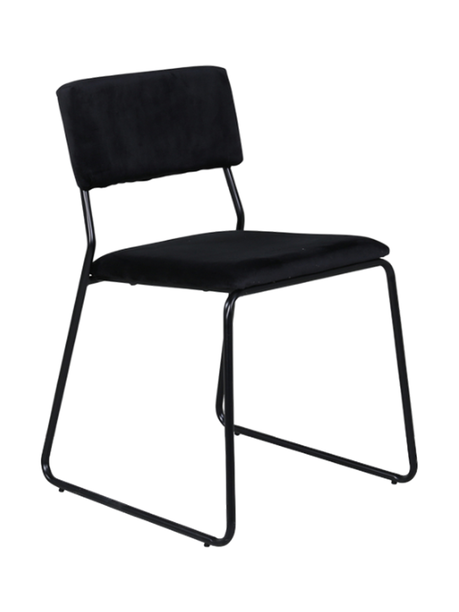 
Sedia da pranzo di design „Kenth“ - Velluto nero