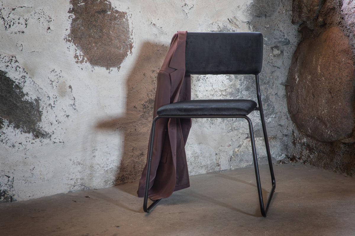 
Sedia da pranzo di design „Kenth“ - Velluto nero