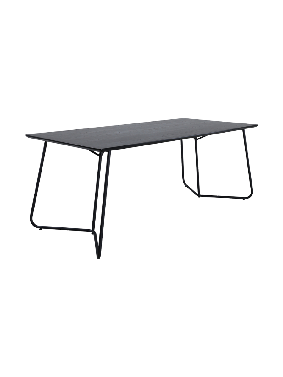 
Tavolo da pranzo rettangolare „Pippi“ - 190 x 90 cm - Nero