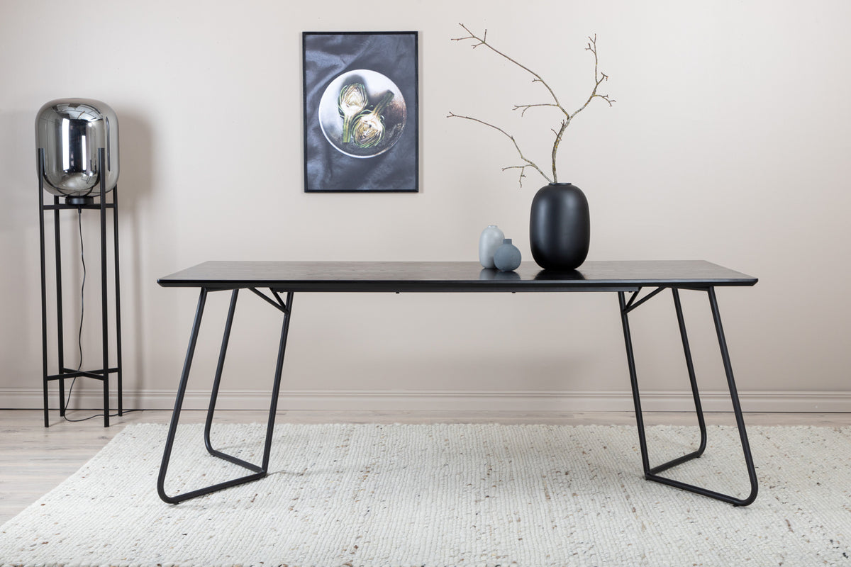 
Tavolo da pranzo rettangolare „Pippi“ - 190 x 90 cm - Nero