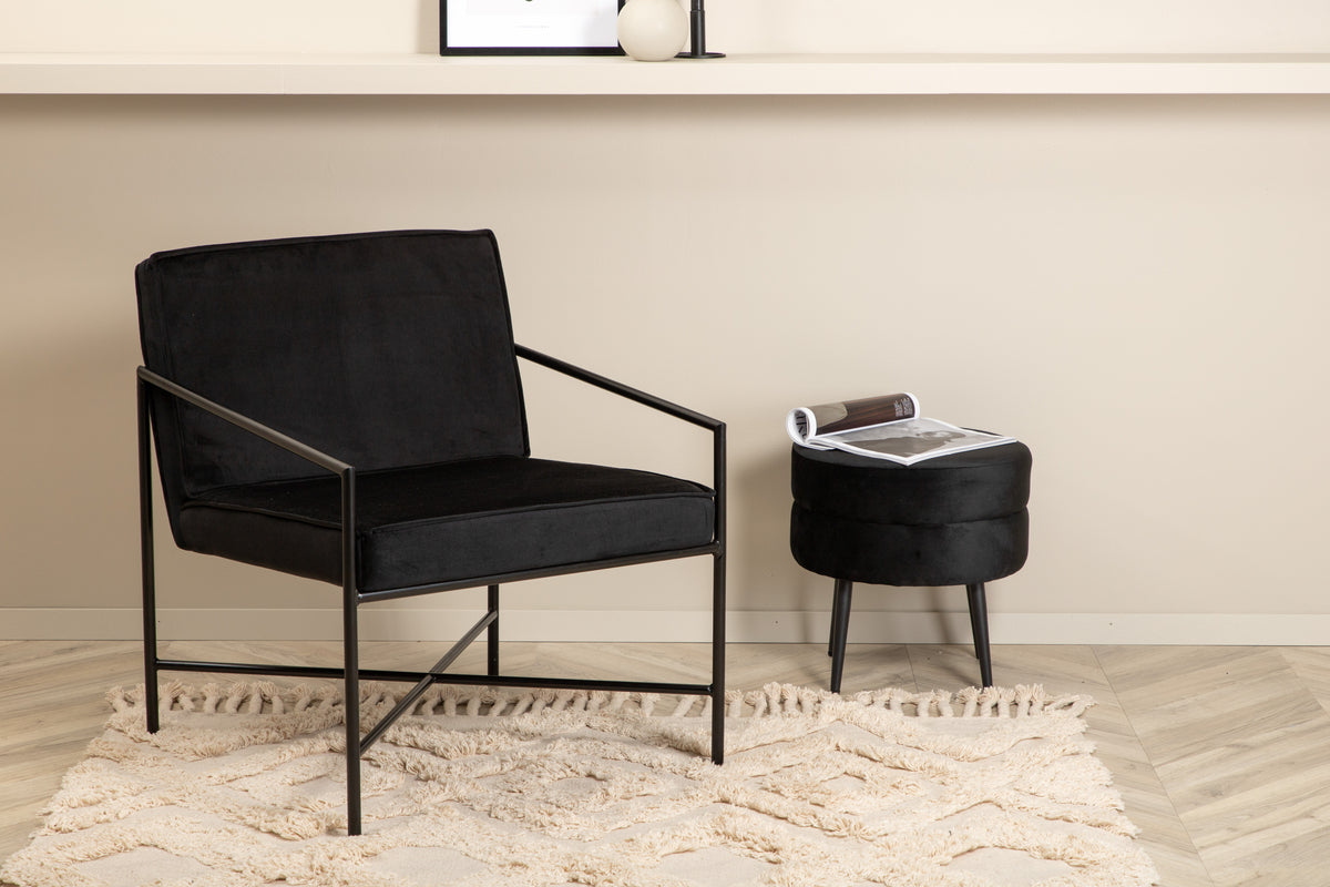 
Designer Armchair "Rakel" - Black