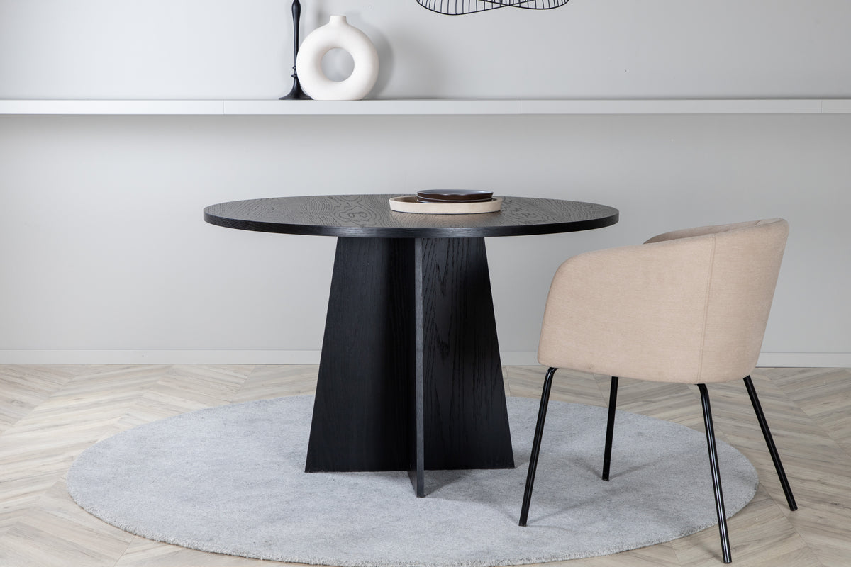 
Tavolo da pranzo rotondo „Bootcut“ Ø 110 cm - Nero