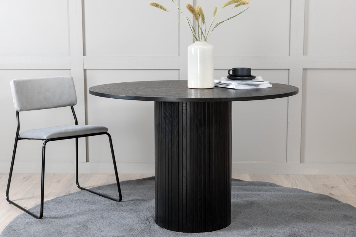 
Tavolo da pranzo rotondo di design „Bianca“ - Ø 110 cm - Nero