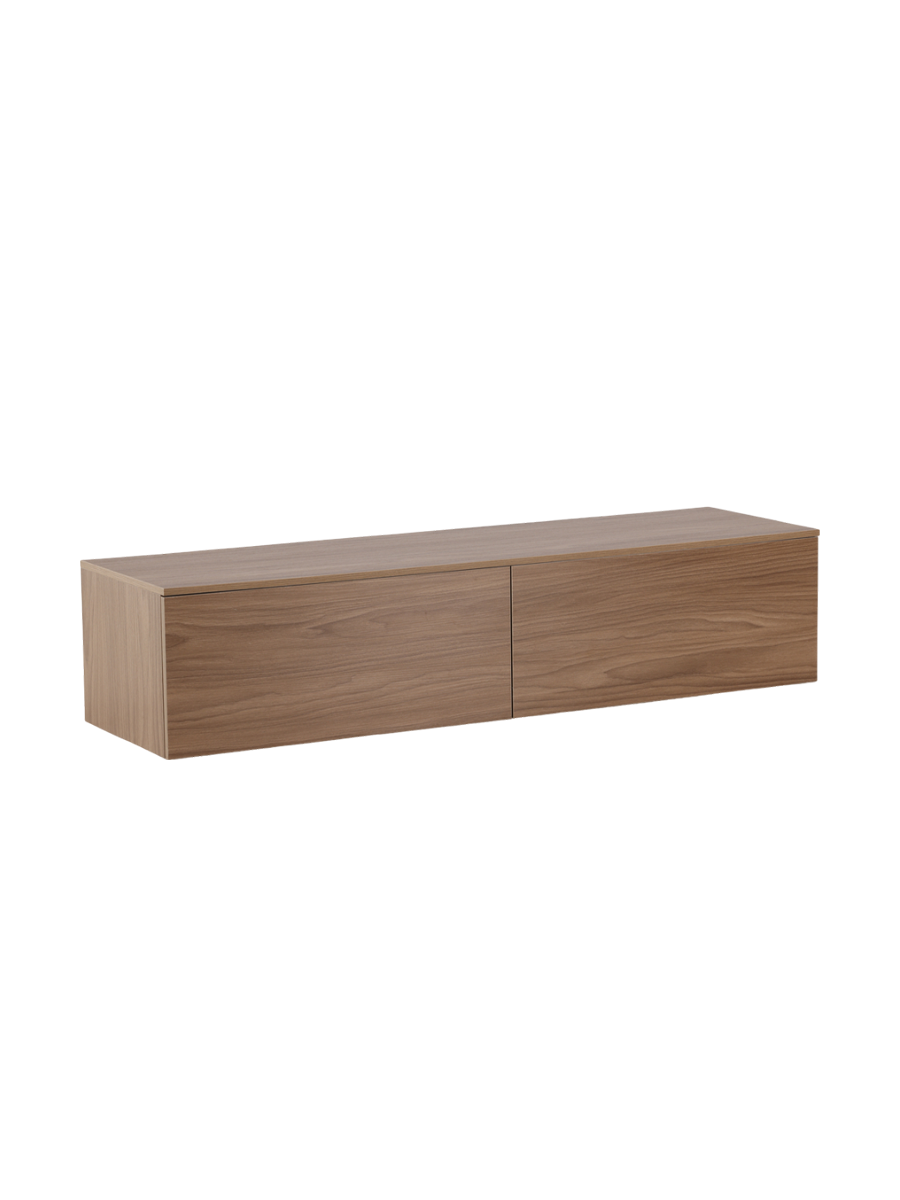 
Wandhängendes Design Lowboard „Friham“ - Nussbaum