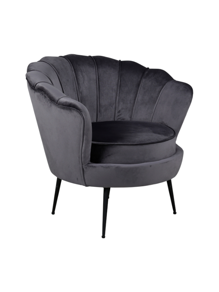 
"Calais" Velvet Armchair - Grey