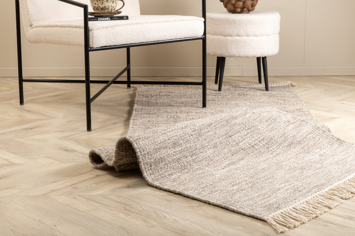 
Design Wollteppichläufer „Cyrus“ 250 x 80 cm - Beige