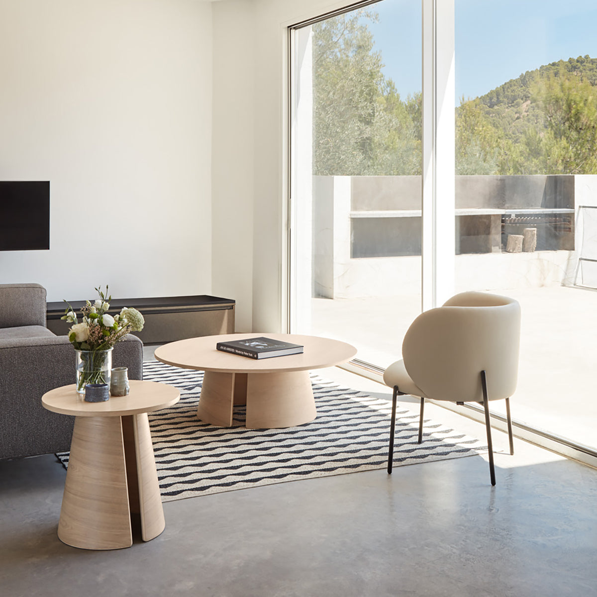 
Tavolino da salotto di design «Cep» Ø 110 cm - Nero