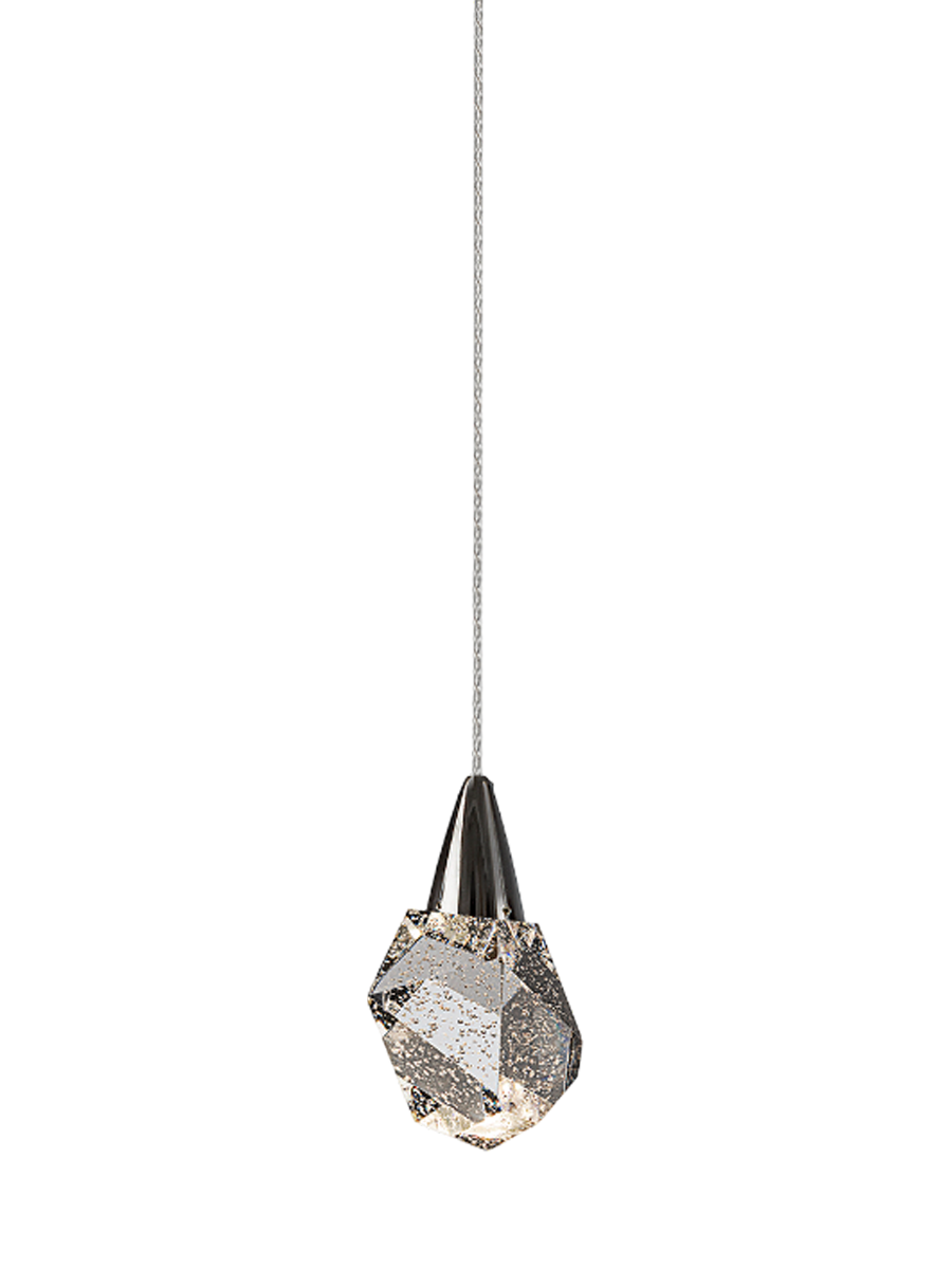 
LED designer pendant light “Aquaria”, single-light - Chrome Finish