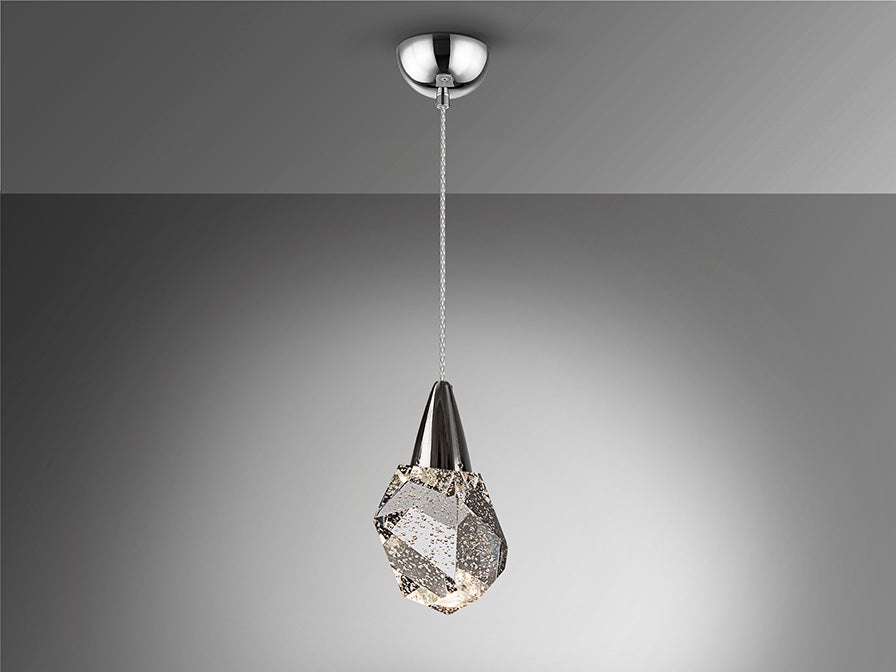 
Lampada a sospensione LED di design „Aquaria“, a 1 luce - Finitura cromata