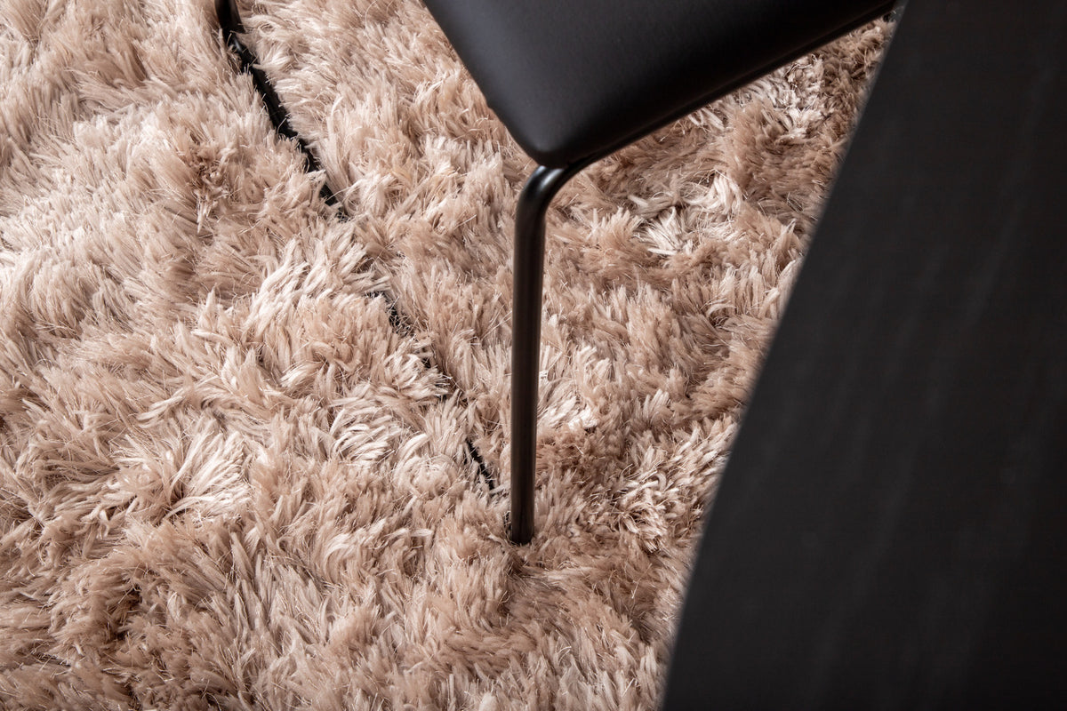 
Designer High-Pile Rug "Grace", various sizes - Beige / 300 x 300 cm