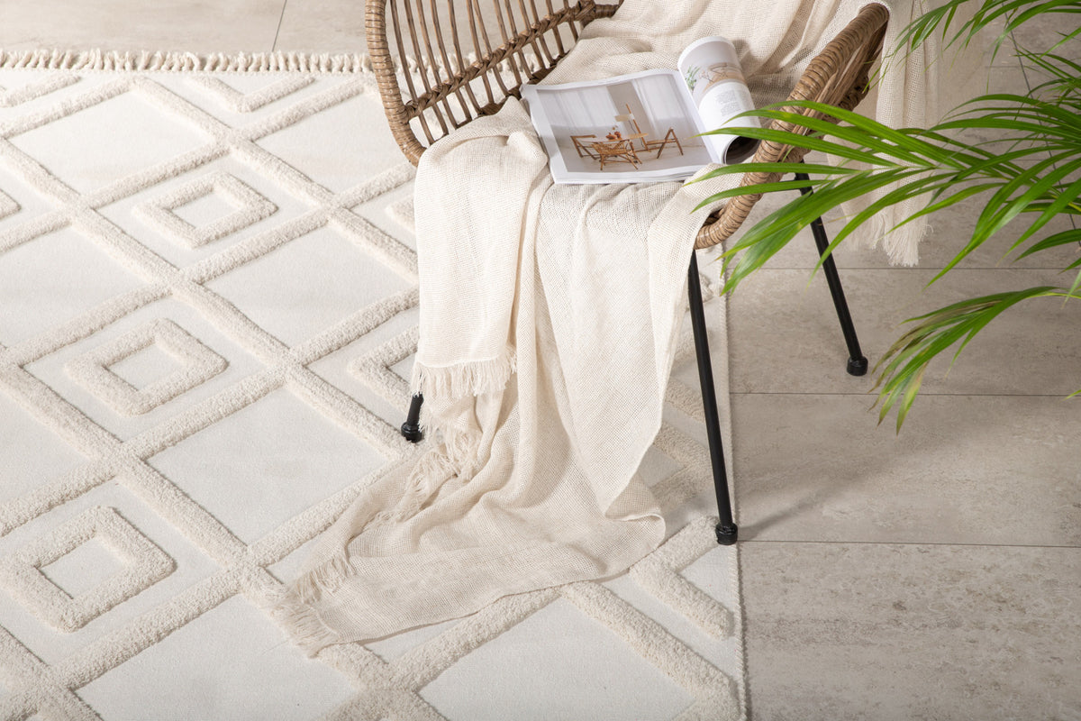 
Design Teppich „Towa“ - 160 x 230 cm - Ecru