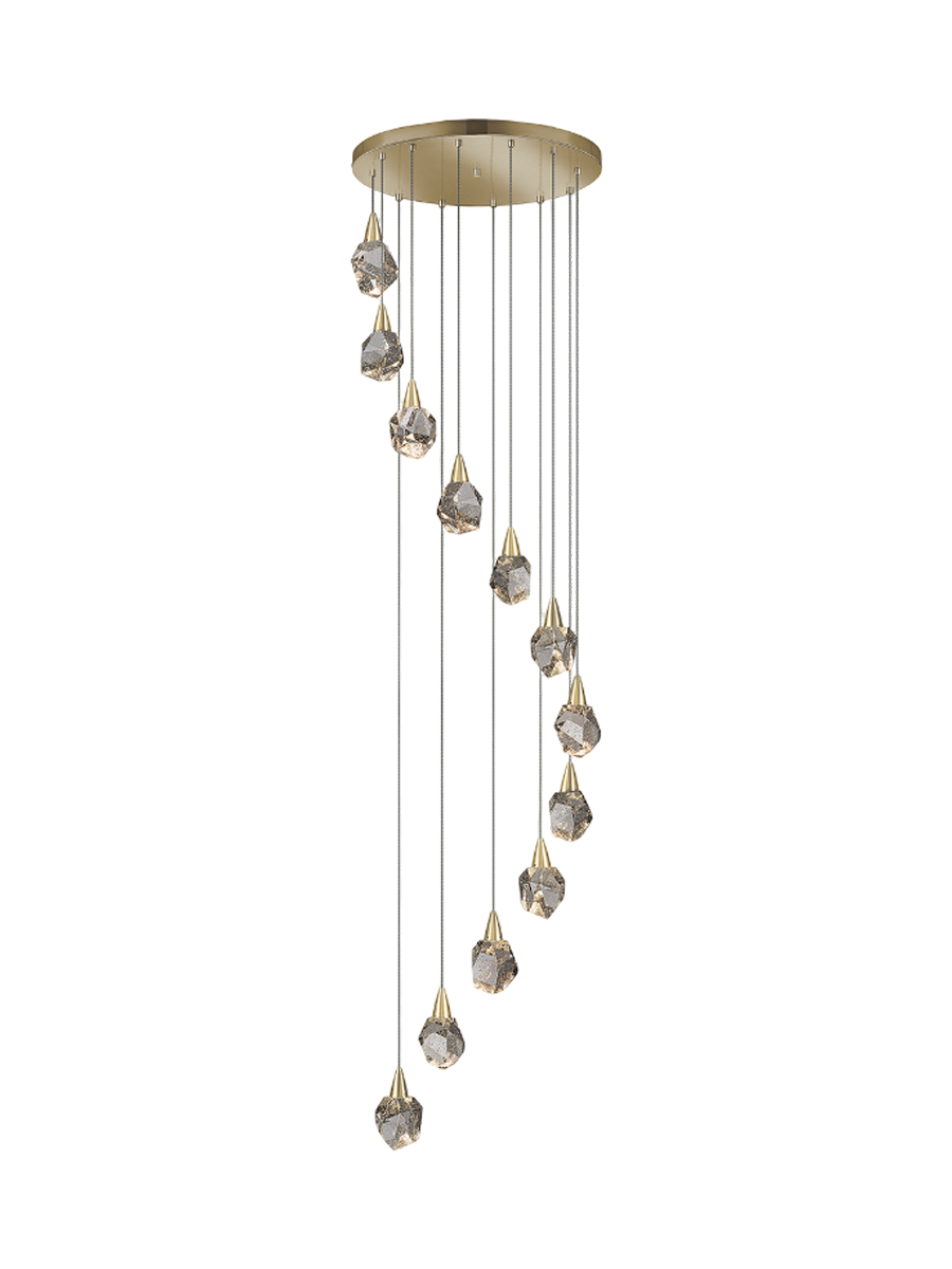 
LED designer pendant light “Aquaria”, 12-light