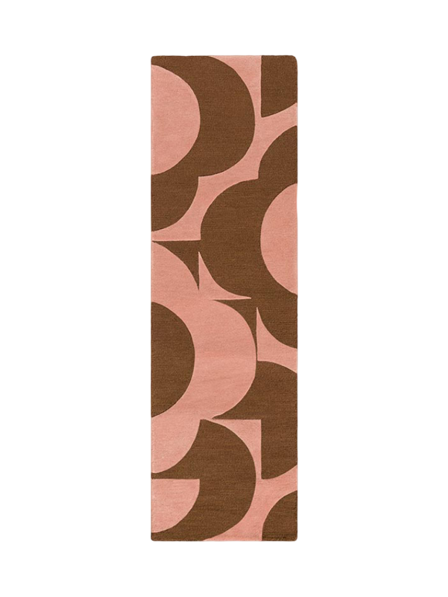 
Designer Fußläufer „Prism Flower“ - handgetuftet, aus 100% reiner Schurwolle - 67 x 230 cm / Pink/Terracotta