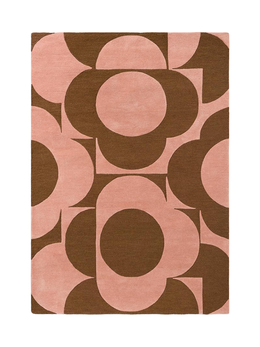 
Designer Teppich „Prism Flower“ - handgetuftet, aus 100% reiner Schurwolle - 120 x 180 cm / Pink/Terracotta