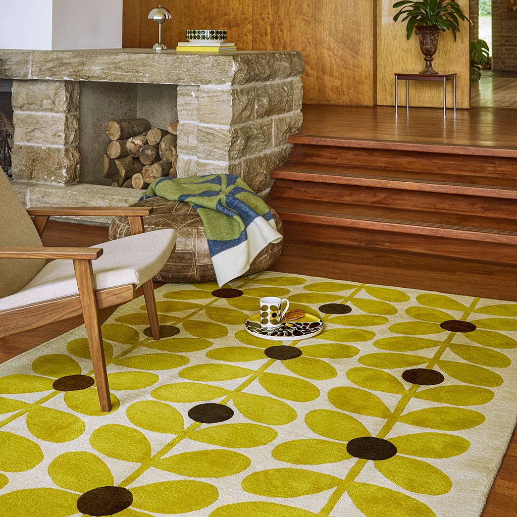 
Designer Teppich „Sixties Stem“ - handgetuftet, aus 100% reiner Schurwolle - 120 x 180 cm