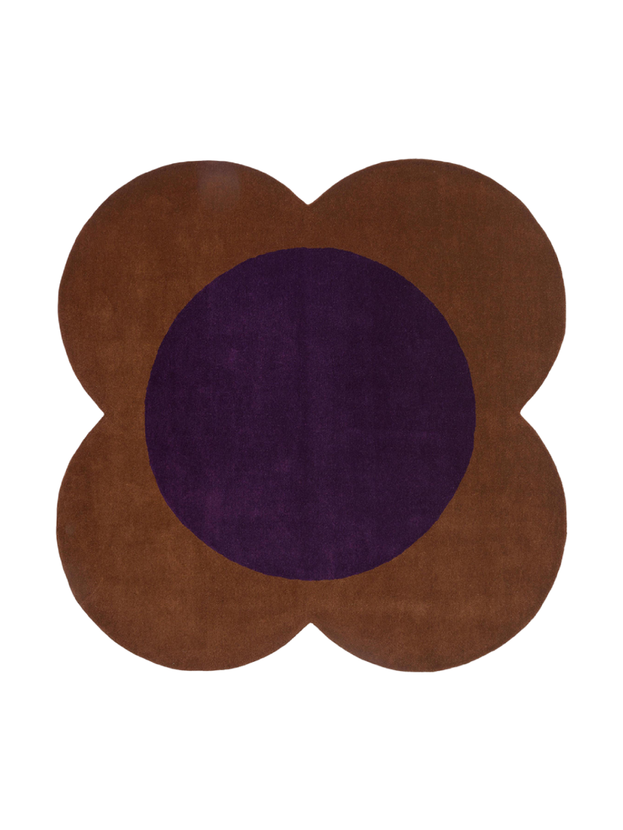 
Designer Teppich „Flower Spot“ - handgetuftet, aus 100% reiner Schurwolle - Ø 150 cm / Ecru