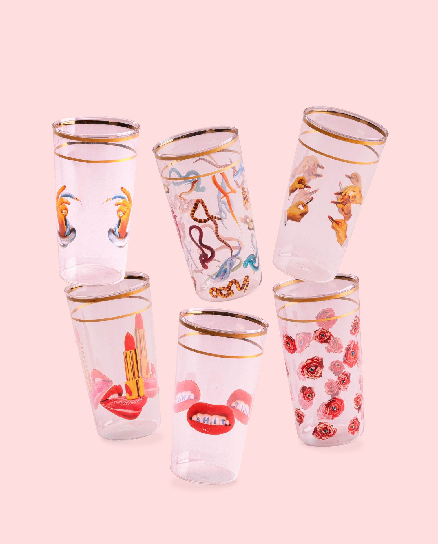 
Designer Highball Glass Seletti X Toiletpaper "Tongue"