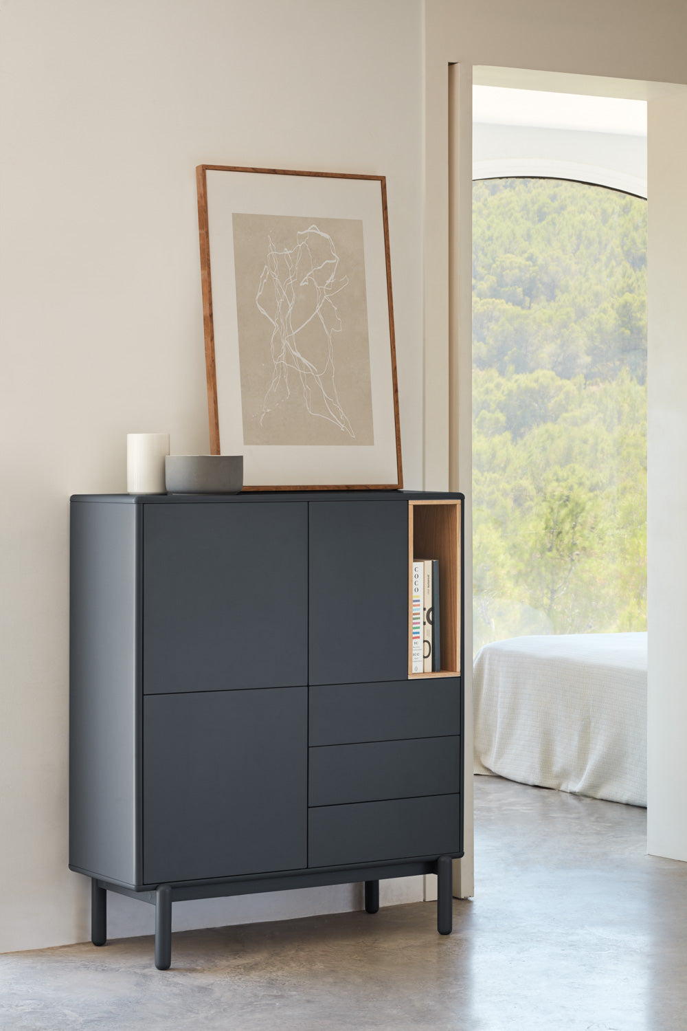 
Highboard design « Corvo » - Anthracite