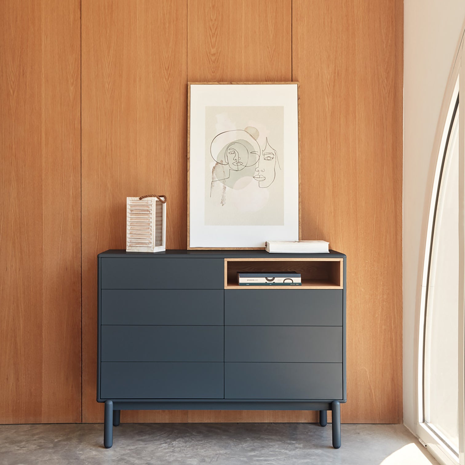 
Commode design « Corvo » - Anthracite