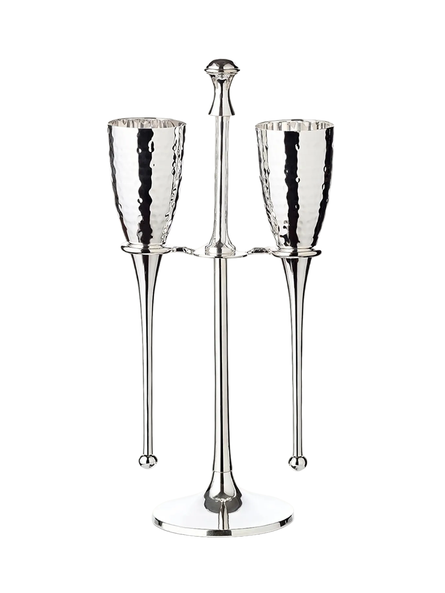 
Premium "Didi" Champagne Flutes (Set of 2) - Elegantly Silver-Plated & Tarnish-Protected