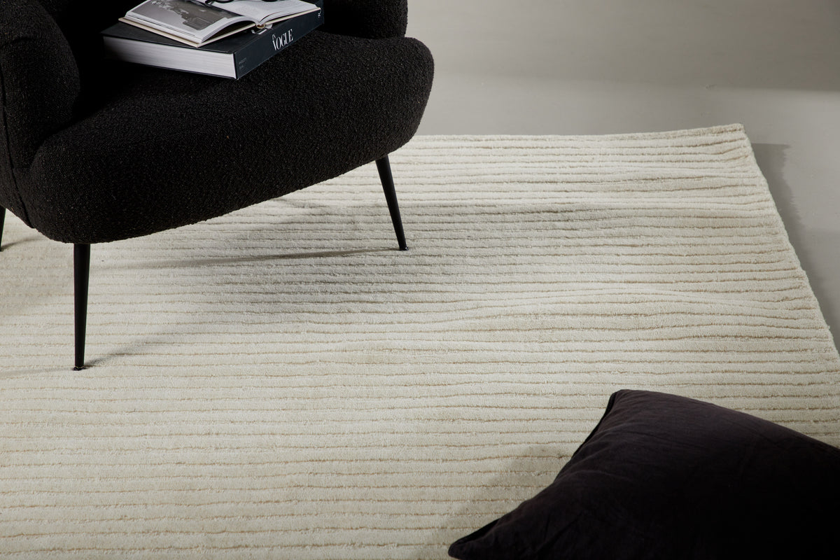 
Designer Wool Rug "Milton" - various sizes - Ecru / 200 x 300 cm