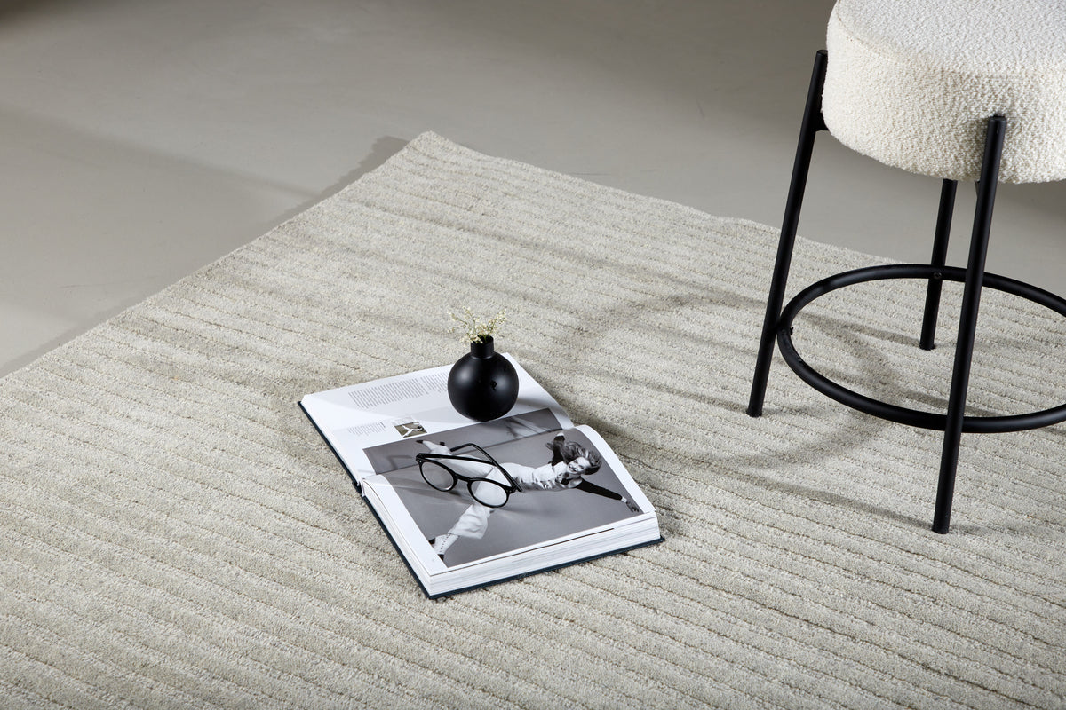 
Designer Wool Rug "Milton" - various sizes - Light gray / 200 x 300 cm