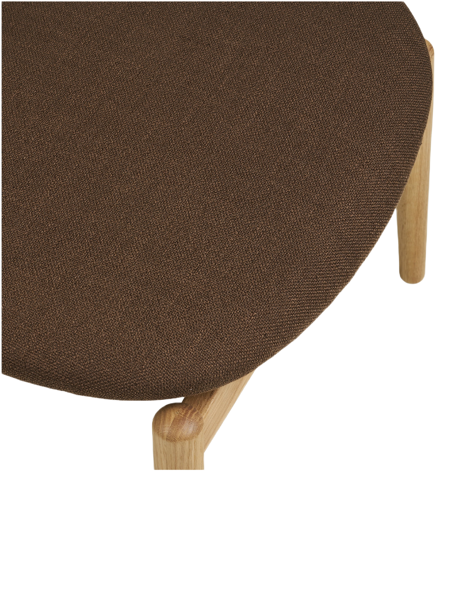 
Poltrona lounge di design in legno massello «Olvera» - con poggiapiedi / Naturale / Marrone