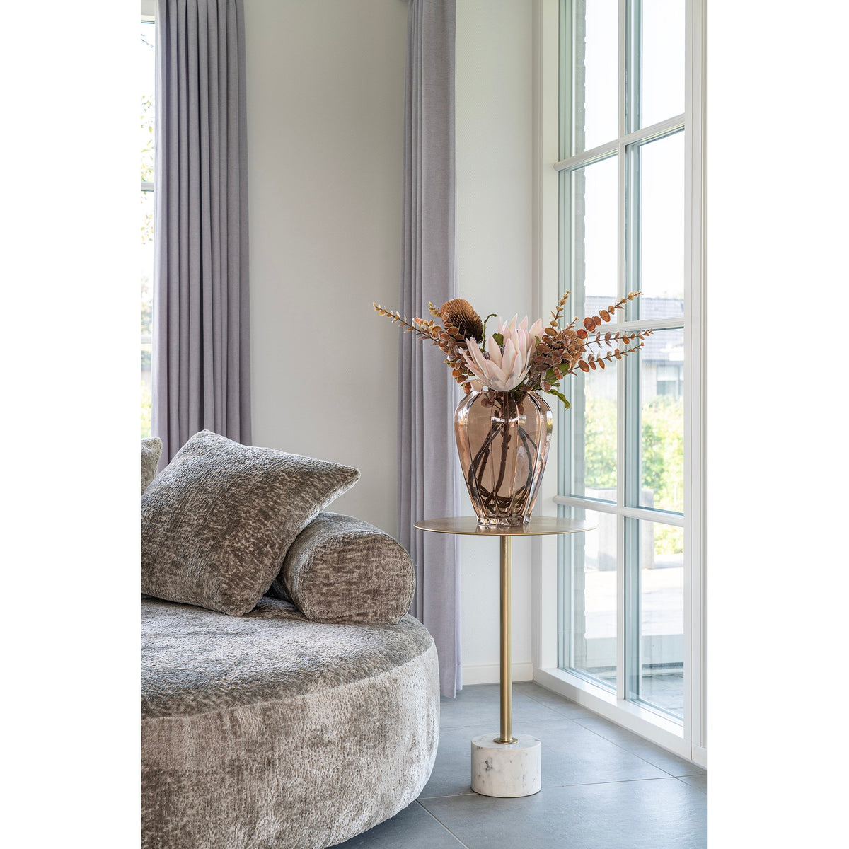 
Tavolino laterale di design rotondo «Lecco» - Ø 41 x 58 cm