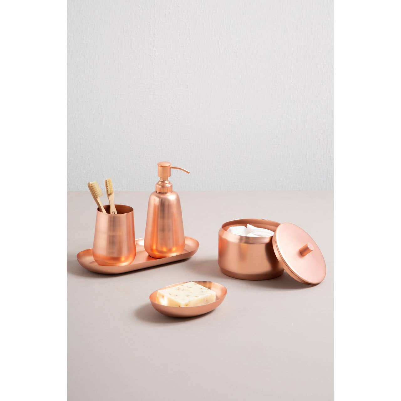 
"Madison Copper" stainless steel bath caddy