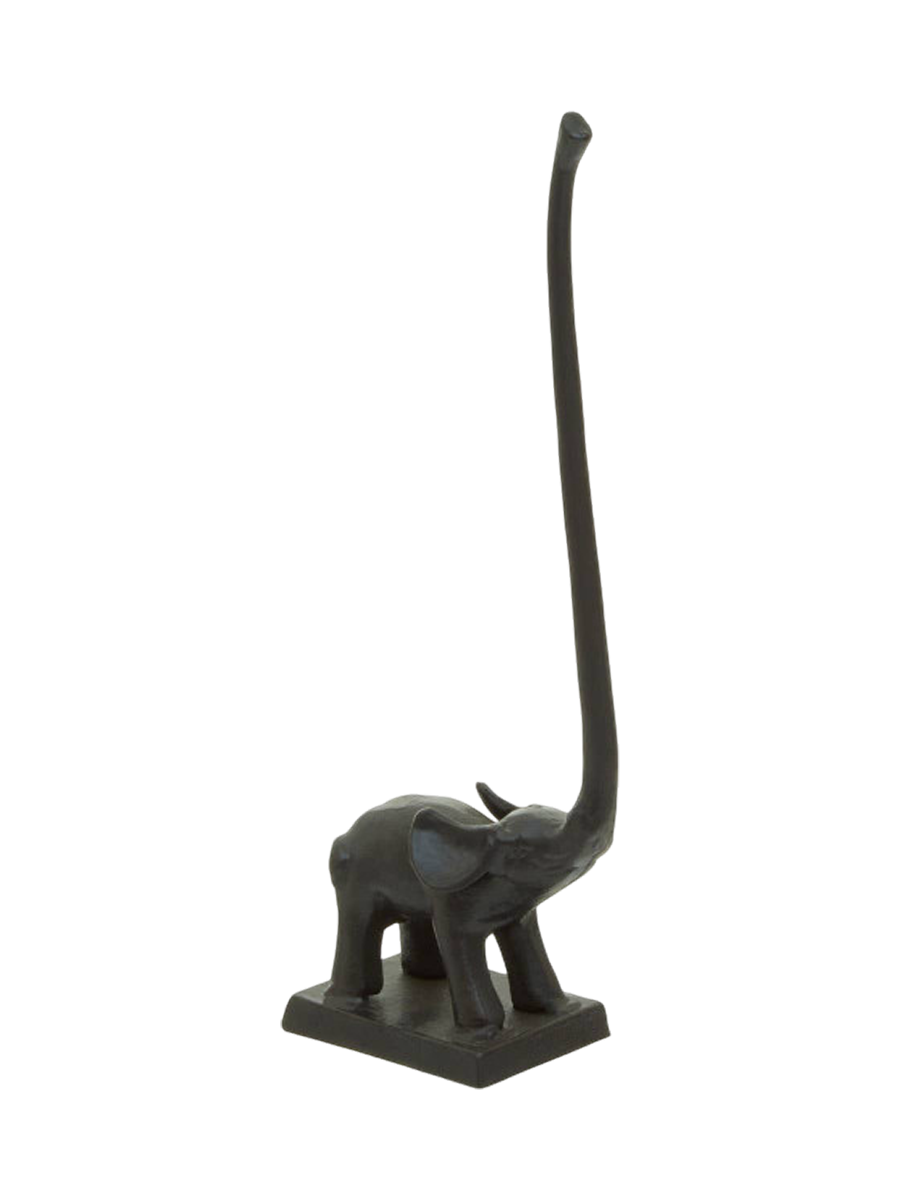 
Stylish toilet roll holder "Fauna Elephant" - Black