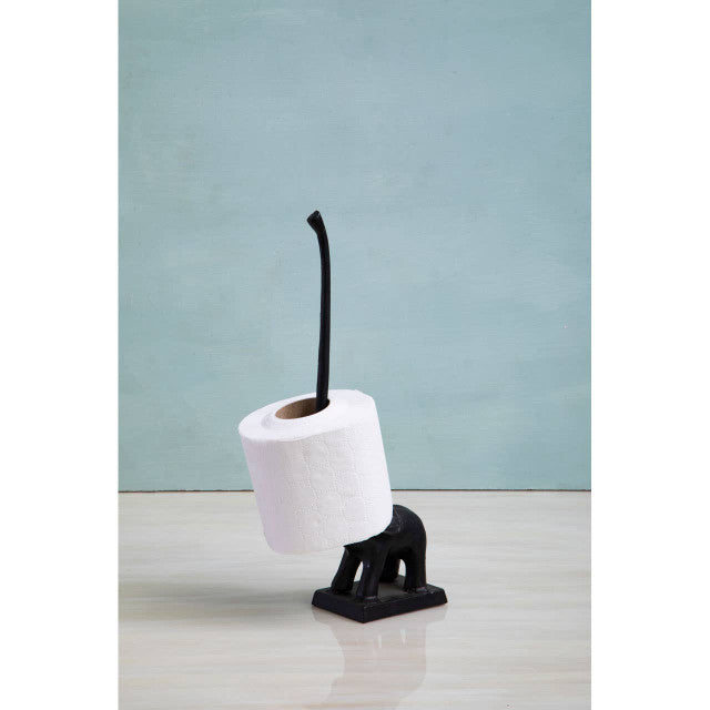 
Stylish toilet roll holder "Fauna Elephant" - Black