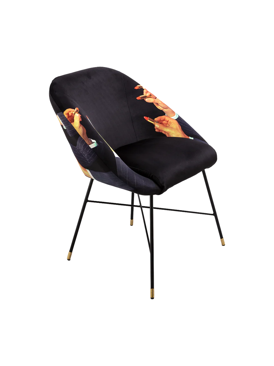 
Fauteuil rembourré design « Toiletpaper Lipsticks » - Noir