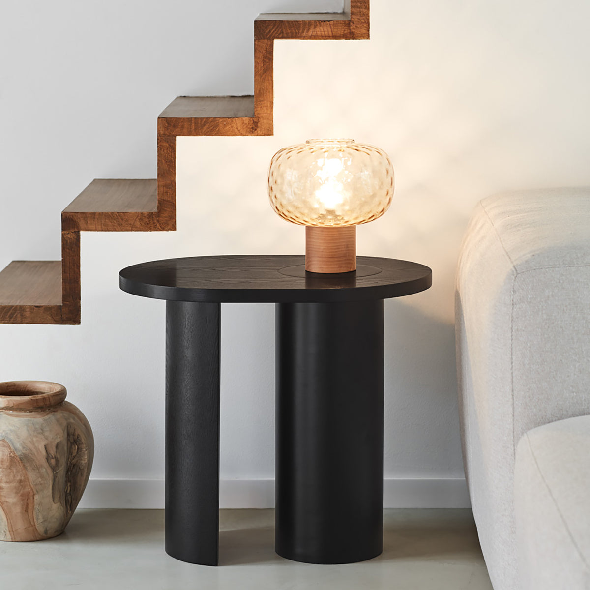 
Designer Side Table "Nori" 60 x 55 cm - Black