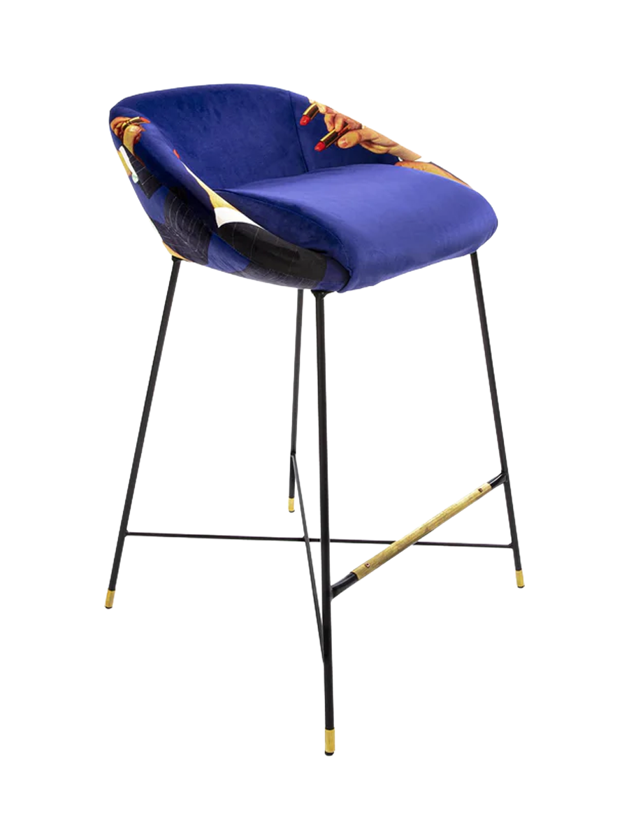 
Tabouret de bar design « Toiletpaper Lipstick » - Bleu