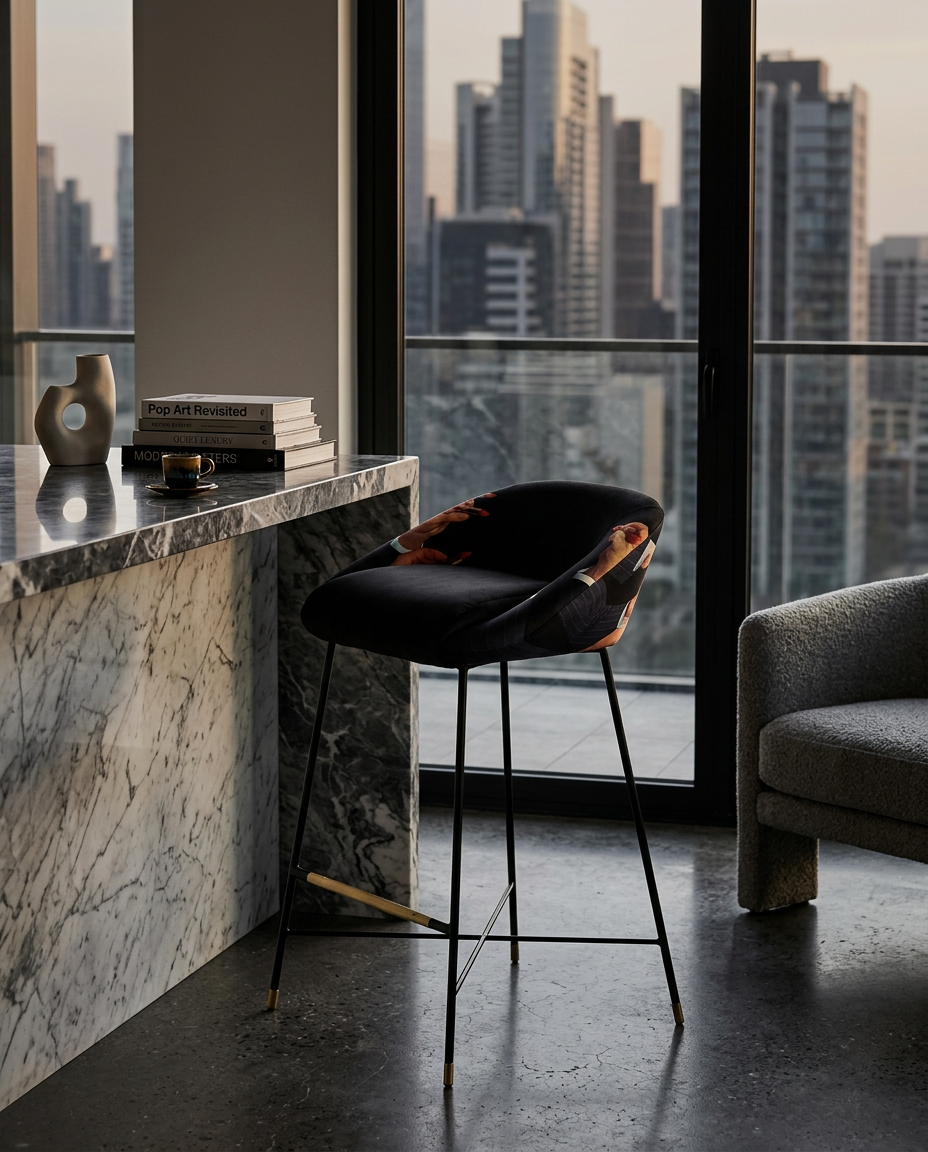 
Tabouret de bar design « Toiletpaper Lipstick » - Noir