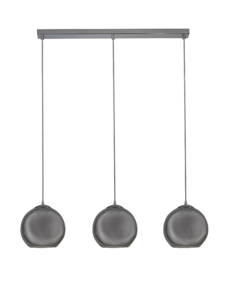 
Dimmable Pendant Lamp "Pendant Balls" 80 x 150 cm - Silver/Smoked glass