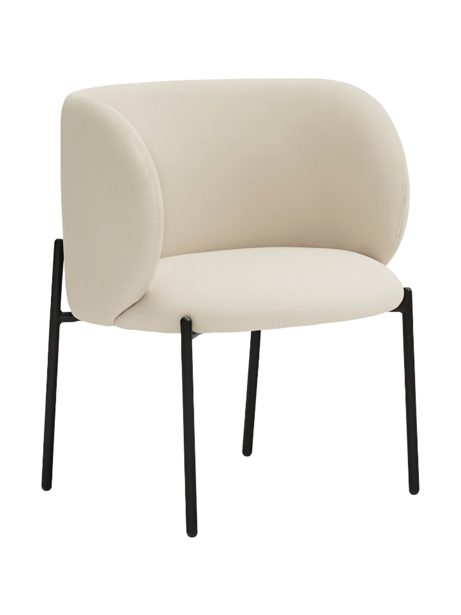 
Design Sessel „Mogi“ mit Armlehnen - Kunstleder Beige
