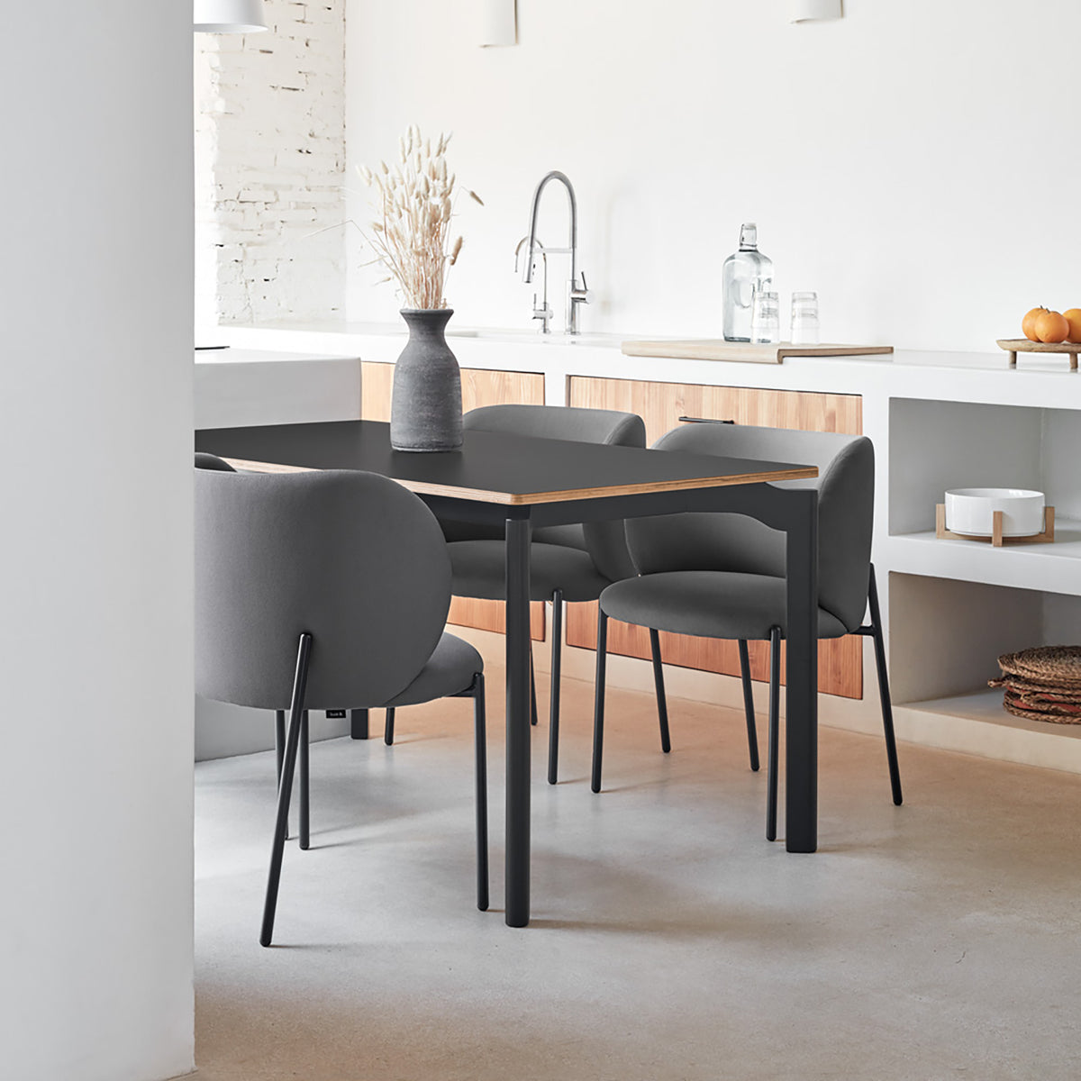 
Sedia con braccioli premium «Mogi» - Grigio scuro