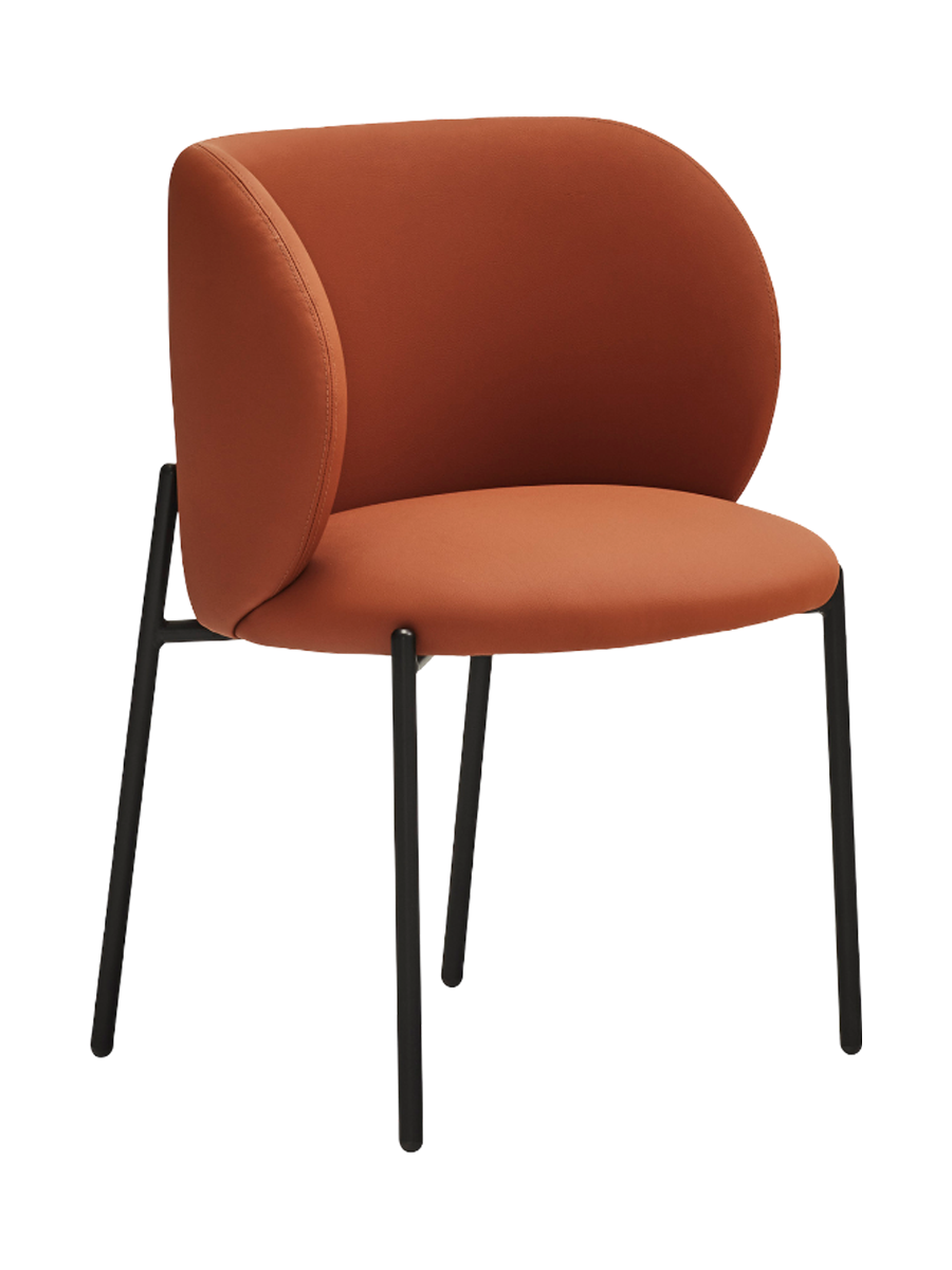 
Sedia con braccioli premium «Mogi» - Similpelle Terracotta