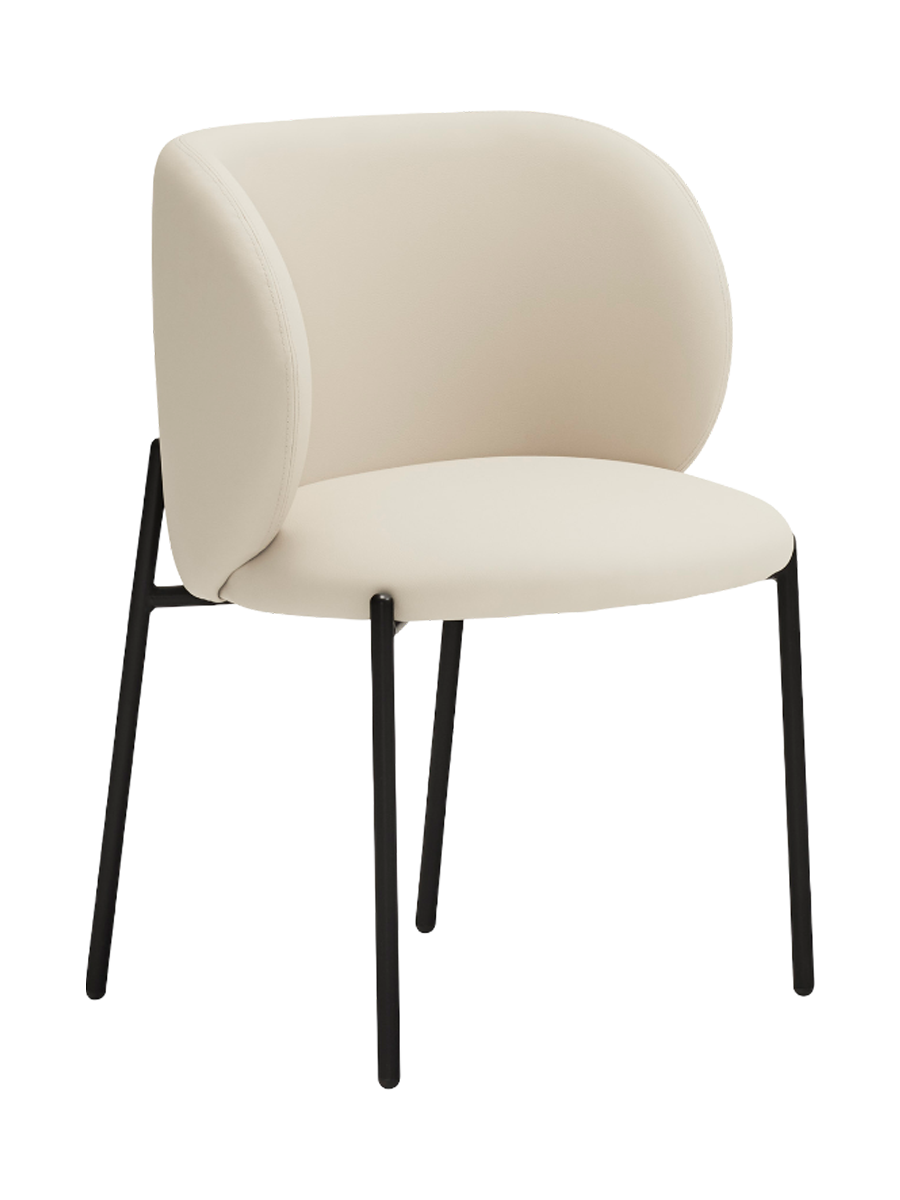 
Sedia con braccioli premium «Mogi» - Beige in ecopelle