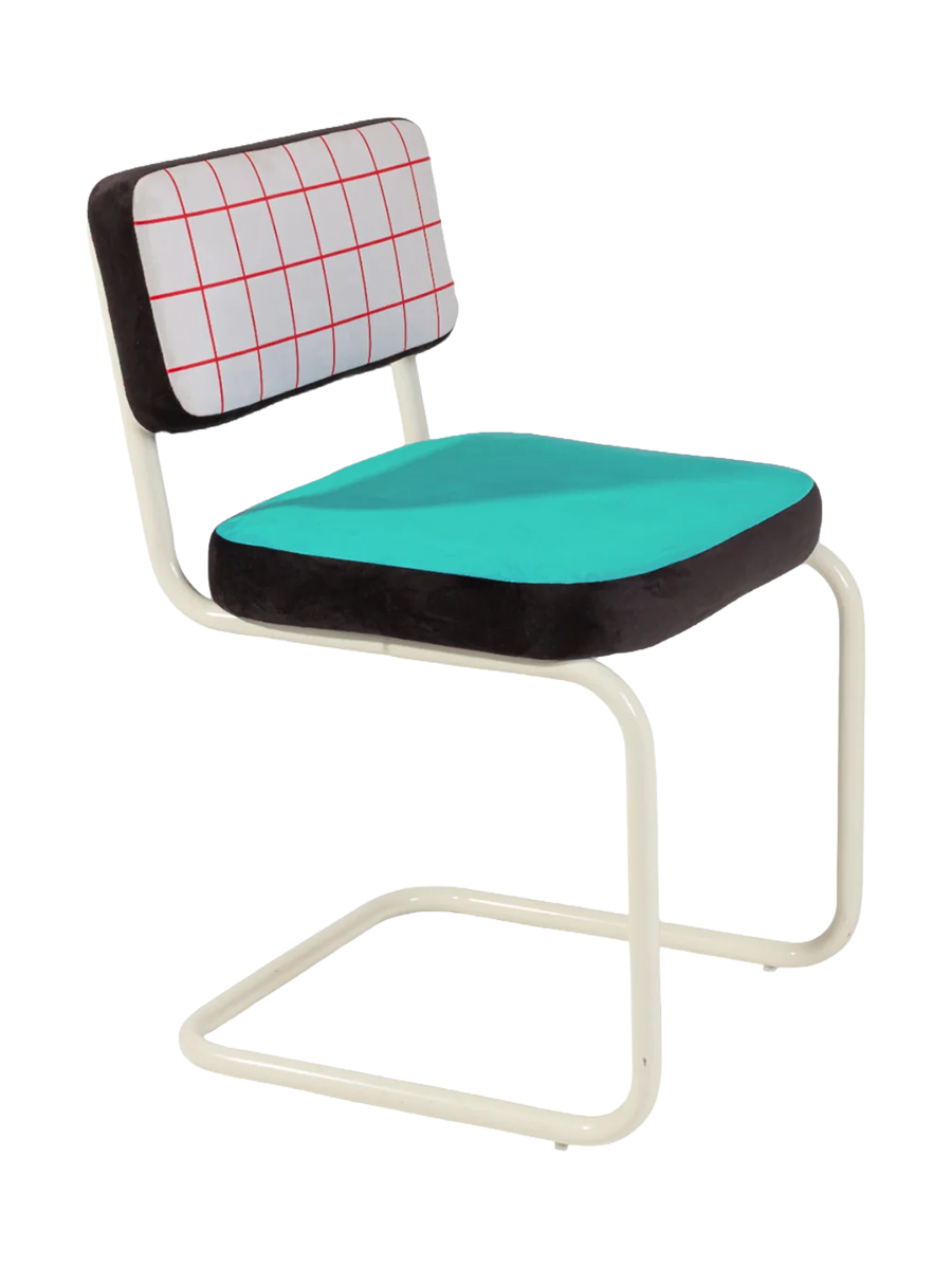 
Chaise cantilever design « Superchair Red Grid »