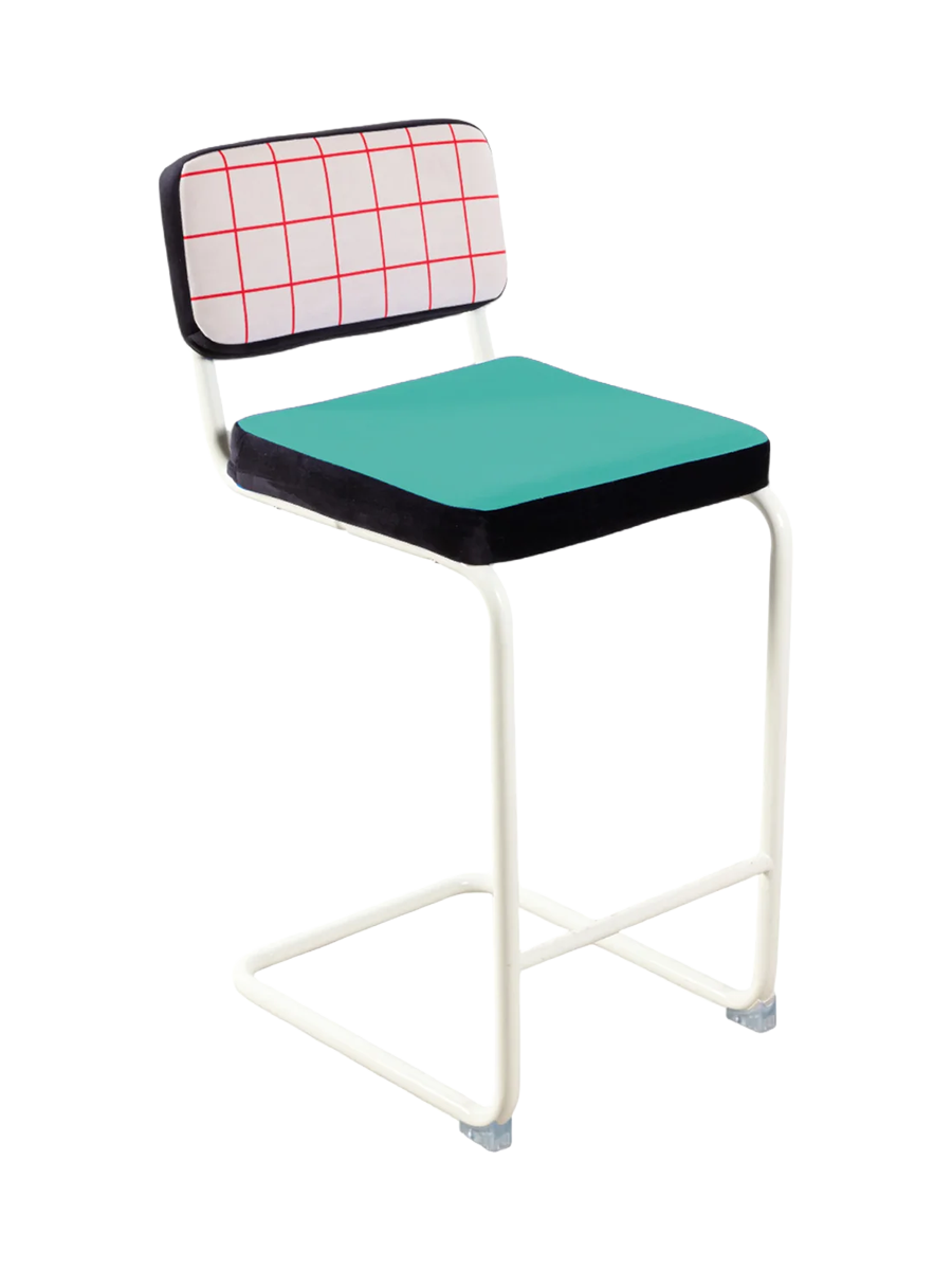 
Tabouret de bar cantilever design « Superchair Red Grid »