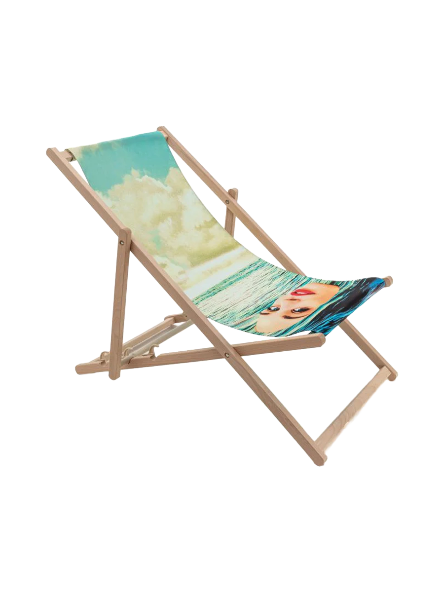
Chaise longue design « Toiletpaper Girl in the Sea »