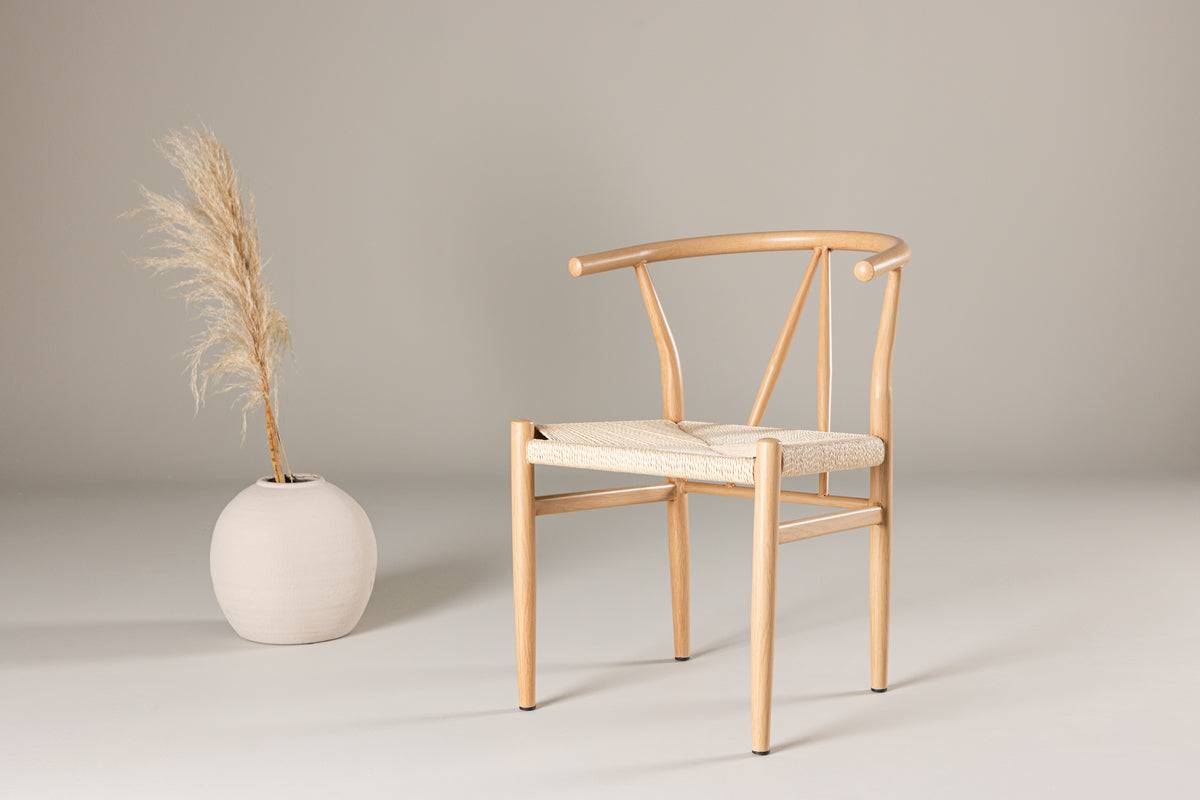 
Sedia da pranzo di design «Alfons» - Beige / Naturale