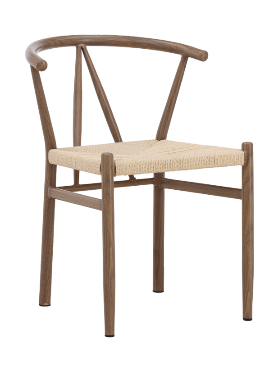 
Sedia da pranzo di design «Alfons» - Marrone / Naturale