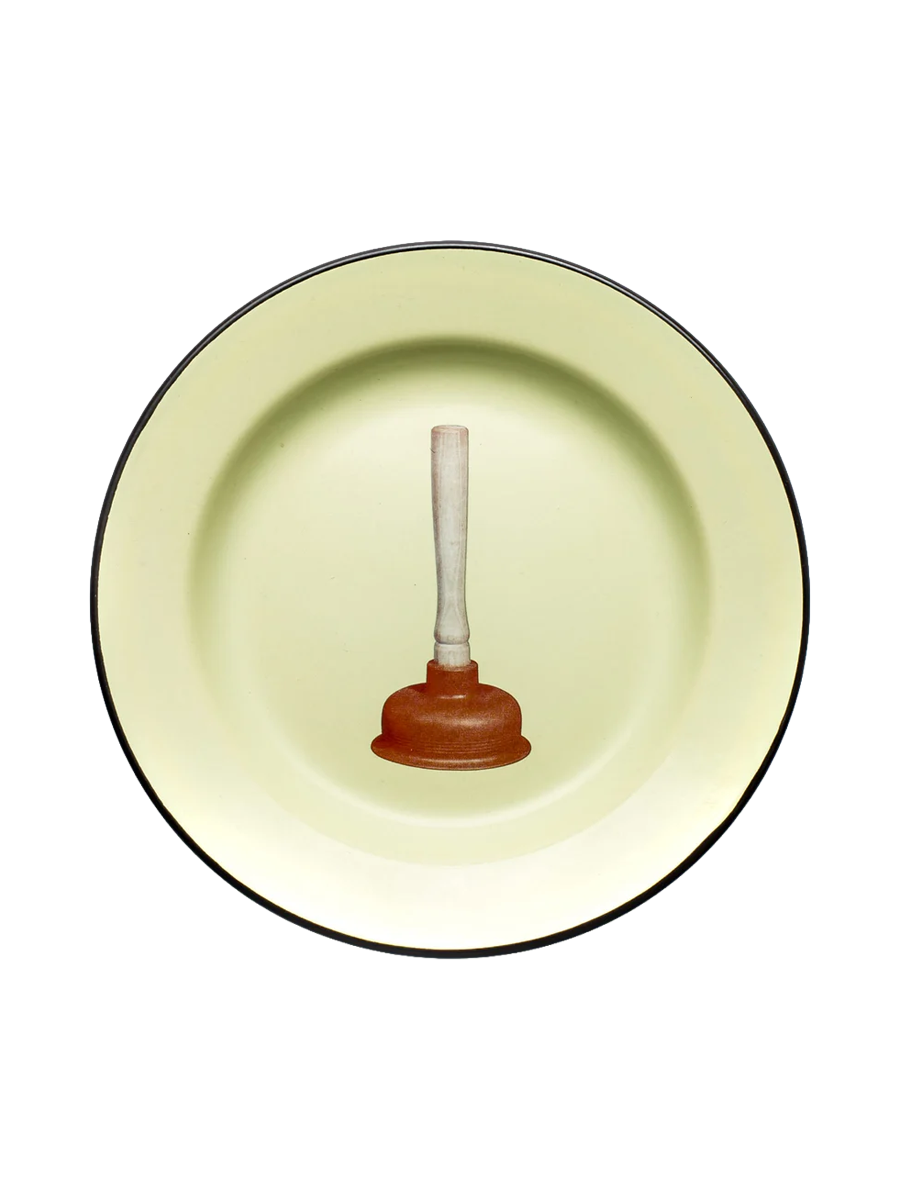 
Design Speiseteller „Toiletpaper Plunger“ aus Emaille