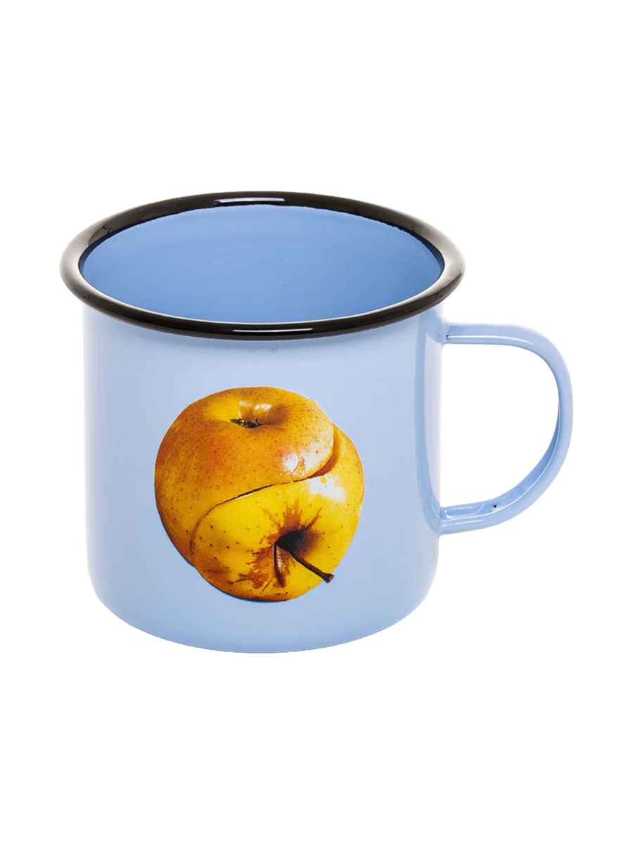 
Design Becher „Toiletpaper Apple“ aus Emaille