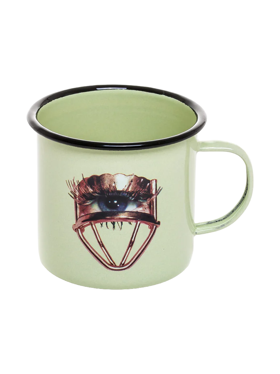 
Design Becher „Toiletpaper Eye“ aus Emaille
