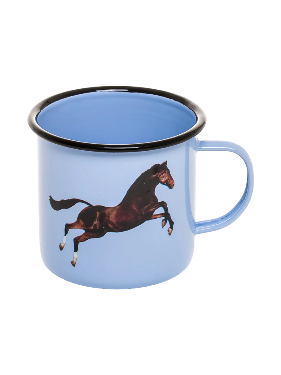 
Design Becher „Toiletpaper Horse“ aus Emaille