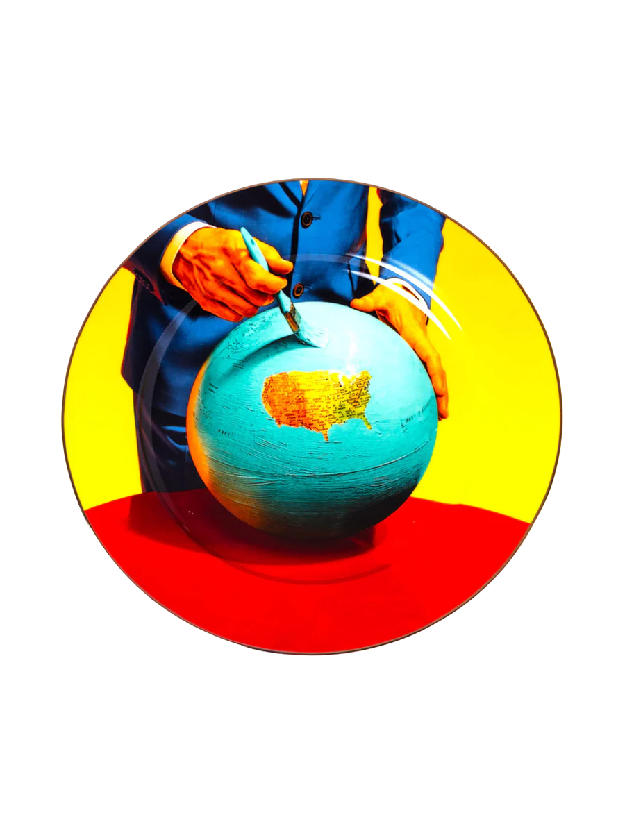 
Design Porzellan Speiseteller „Toiletpaper Globe“